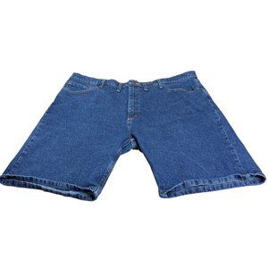 Wrangler Carpenter Men's Shorts Size 44 Dark Blue Denim Jean Cotton